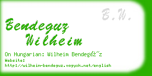 bendeguz wilheim business card